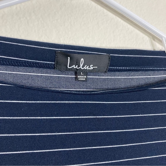 Lulu’s Striped BodyCon Dress - Blue - Large - Picture 2 of 6